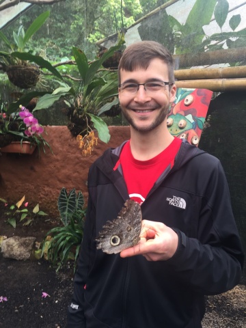 Dan at butterfly garden