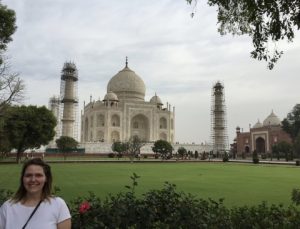 Carrie at Taj Mahal